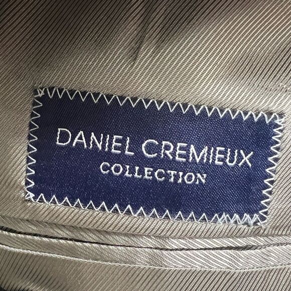 Daniel Cremieux blazer Ing Loro Piana 40S 100% wool blue/beige plaid multi. -9 - Picture 5 of 7